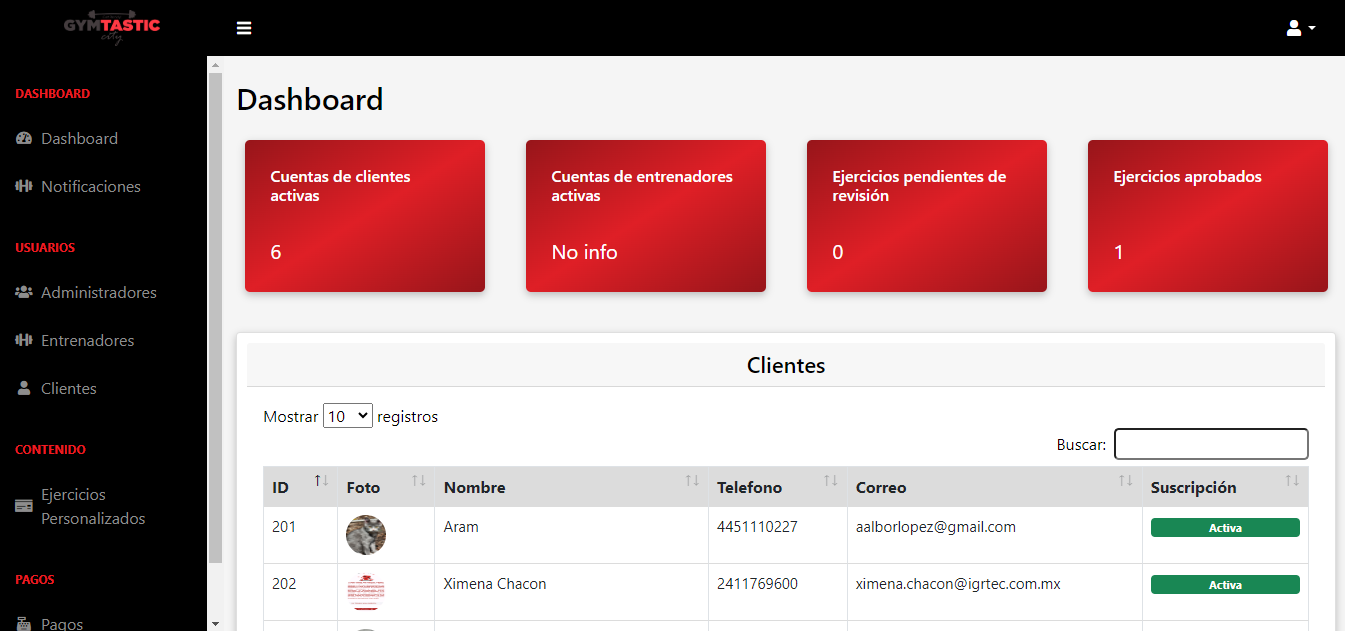Sistema de gestión para gimnasios desarrollado en México